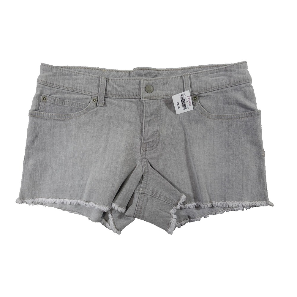 American Living Jeans Shorts Girls Size 16 Gray Frayed Stretch NWT